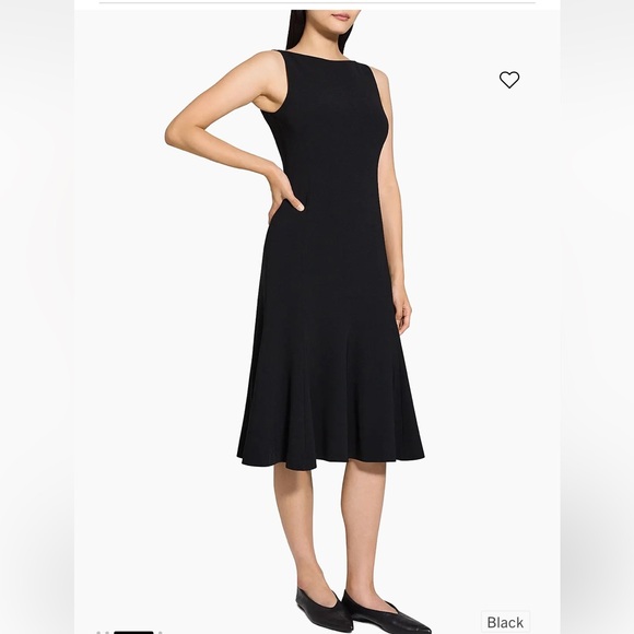 Theory Sleeveless Mermaid Mid Crepe Dress Black Sz 6 NEW NWT - Picture 3 of 11